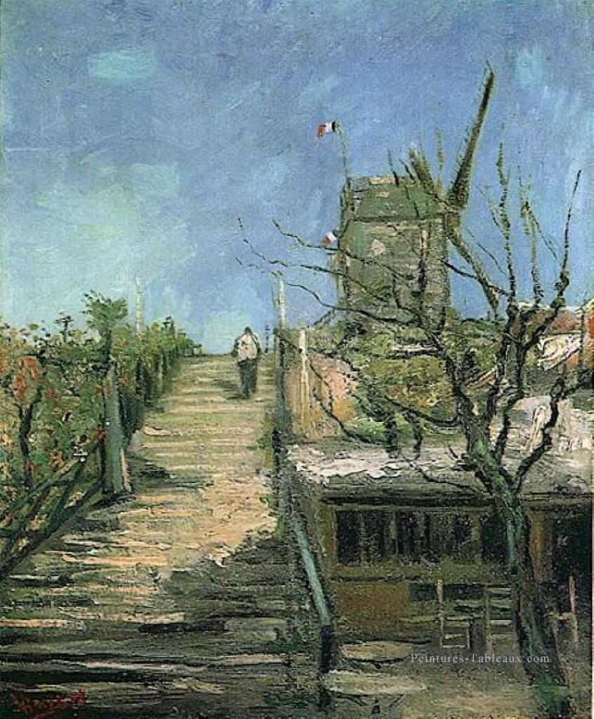 Moulin à vent sur Montmartre Vincent van Gogh Peintures à l'huile